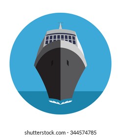 
Ship Colored Vector Icon
