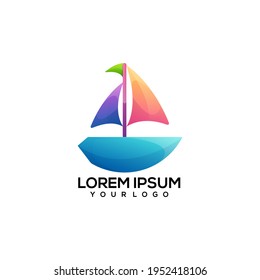 ship Colorful Logo Illustration Vector Design