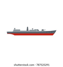 Ship combat icon. Flat illustration of ship combat vector icon isolated on white background