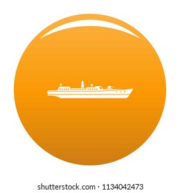 Ship combat icon. Simple illustration of ship combat vector icon for any design orange