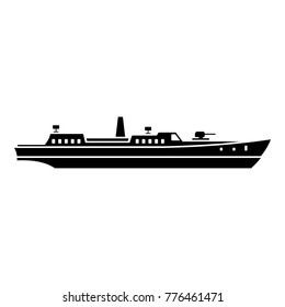 Ship combat icon. Simple illustration of ship combat vector icon for web