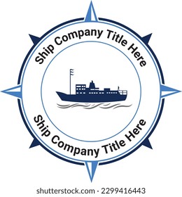 ship company logo design template