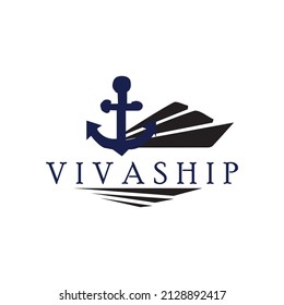 Ship company Logo vector design.