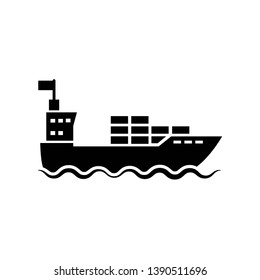 ship, container icon vector template