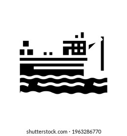 ship crane equipment glyph icon vector. ship crane equipment sign. isolated contour symbol black illustration