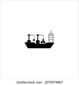 Schiff mit Kransymbol, Vektorgrafik