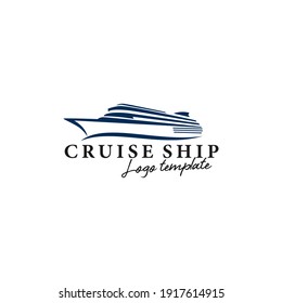 Vector de plantilla de diseño de logotipos para barcos, cruceros y barcos