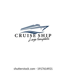 Vector de plantilla de diseño de logotipos para barcos, cruceros y barcos