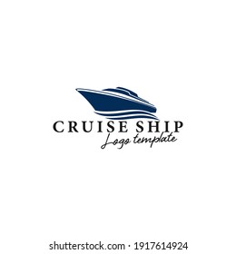 Vector de plantilla de diseño de logotipos para barcos, cruceros y barcos