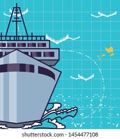 ship cruise boat travel icon