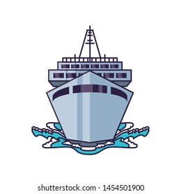 ship cruise boat travel icon