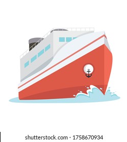 vector de ilustración de estilo de caricatura de crucero de barco