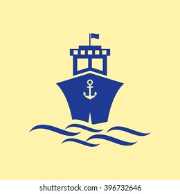 Ship, Cruise Icon.