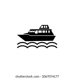 Ship cruise icon design template illustration isolated