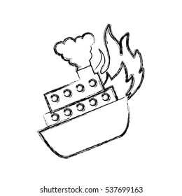 ship cruise insurance isolated icon vector illustration design