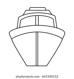 ship cruise isolated icon
