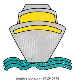 ship cruise isolated icon