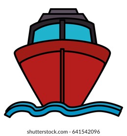 ship cruise isolated icon