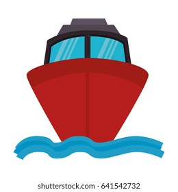 ship cruise isolated icon