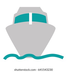 ship cruise isolated icon