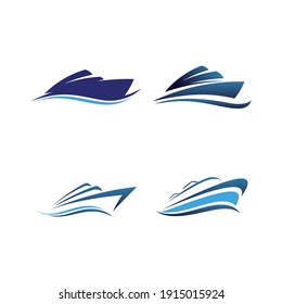 Ship and Cruise Logo Design Vector