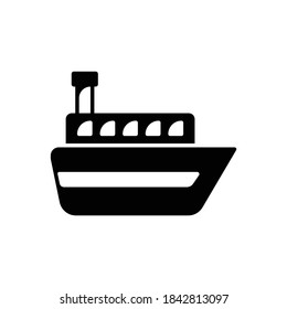 ship, cruise, yacht, icon vector illustration