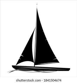 Ship design icon. Simple illustration of a ship design vector icon. black white, fishing boats, sailing ships, and fishing boats