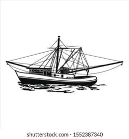 ship design logo vector illustration