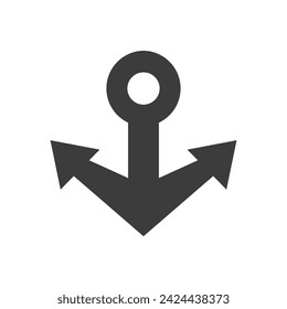 Ship Dock Icon Black and White Vector Graphic