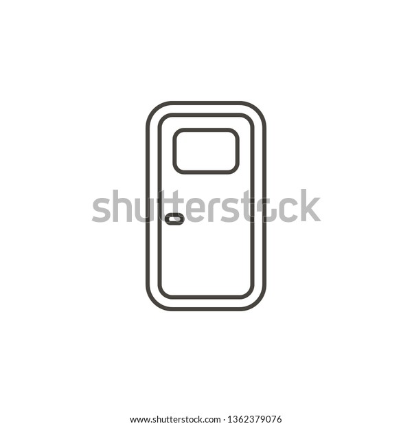 Ship, door, icon in trendy\
outline style isolated on white background. Door symbol for your\
web site design, logo, app, UI. Vector illustration, EPS10. -\
Vector