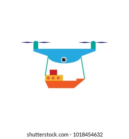 Ship Drone Logo icon Design