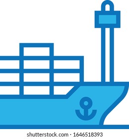 Conjunto de iconos de Envío - Comercio Electrónico. Ilustración vectorial azul de alta calidad para sitio web y aplicación móvil.