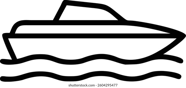 Ship editable outline icon design.