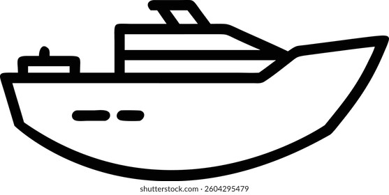 Ship editable outline icon design.