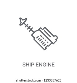 Ship Engine icon. Trendy Ship Engine logo concept on white background from Nautical collection. Suitable for use on web apps, mobile apps and print media.