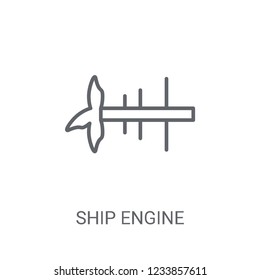 Ship Engine Propeller icon. Trendy Ship Engine Propeller logo concept on white background from Nautical collection. Suitable for use on web apps, mobile apps and print media.