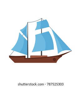 Ship excursion icon. Flat illustration of ship excursion vector icon isolated on white background