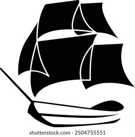 Ship excursion icon simple black