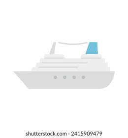 ship, ferry. Vehicle icon. Simple vector illustration.