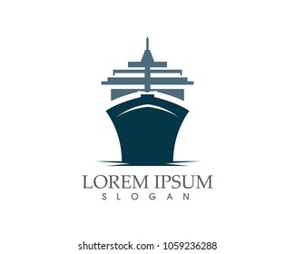 Ship filled outline icon transport and boat vector image