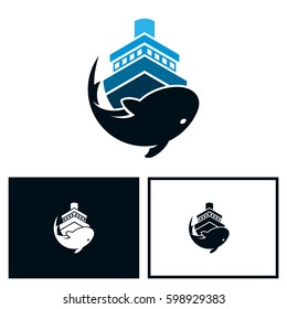 Ship And Fish Logo