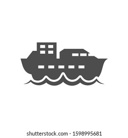 Ship Flat Design Icon Vector