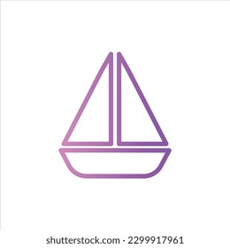 barco con diseño plano