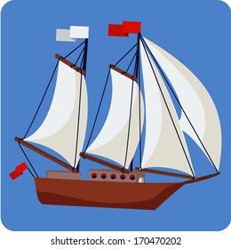 Ship Flat Icon
