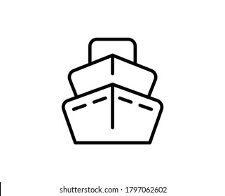Ship flat icon. Single high quality outline symbol for web design or mobile app.  Ship thin line signs for design logo, visit card, etc. Outline pictogram EPS10