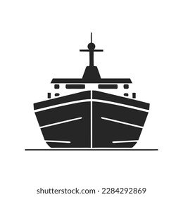 Icono de envío plano. Ilustración vectorial. Icono vectorial plano para buques de crucero o carga o cruceros para aplicaciones y sitios web.