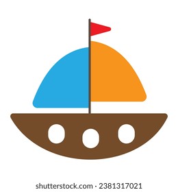Ship flat icon vector illustration. Travel design icon concept.