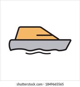 Ilustración de la plantilla de logotipo del vector de icono plano de envío