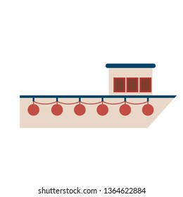Ship flat illustration