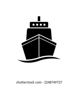 Ship flat style Icon Vector Illustration